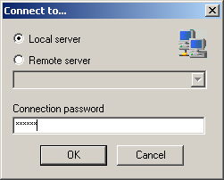 This will bring up connection dialog: